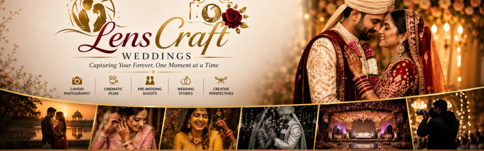 LensCraft Weddings Wedding  photographer cover image in Ahmedabad City